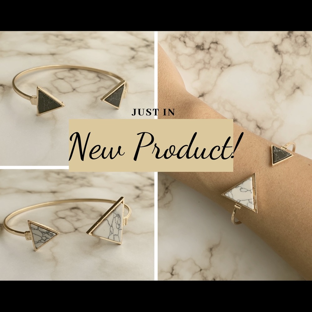 New! VariaJune triangle marble bracelets!